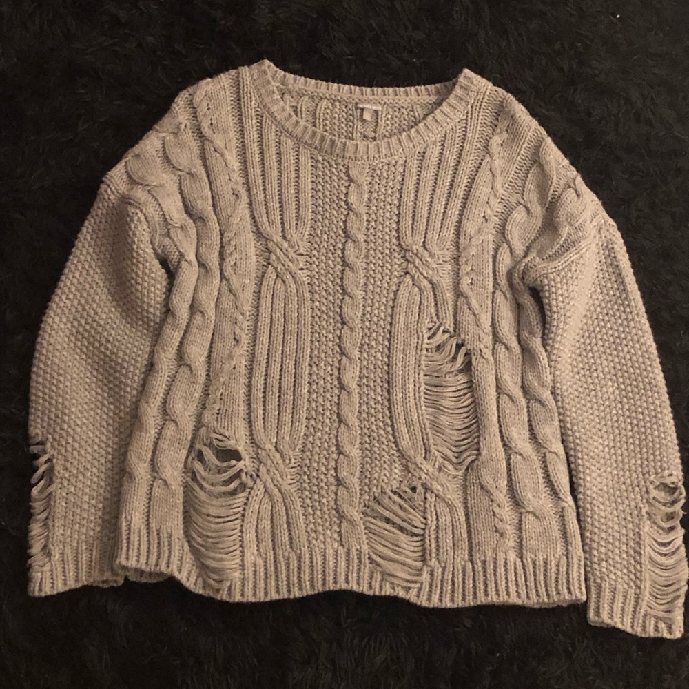 Distressed sweater